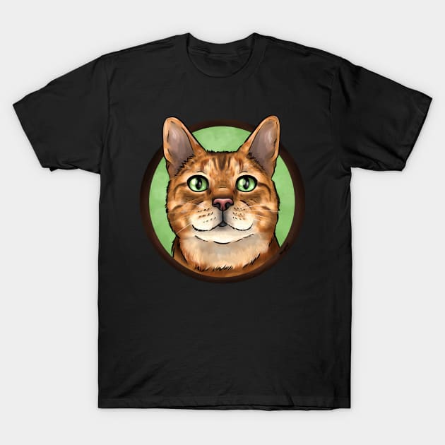 Cute Bengal Cat T-Shirt by Shirin Illustration